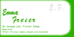 emma freier business card